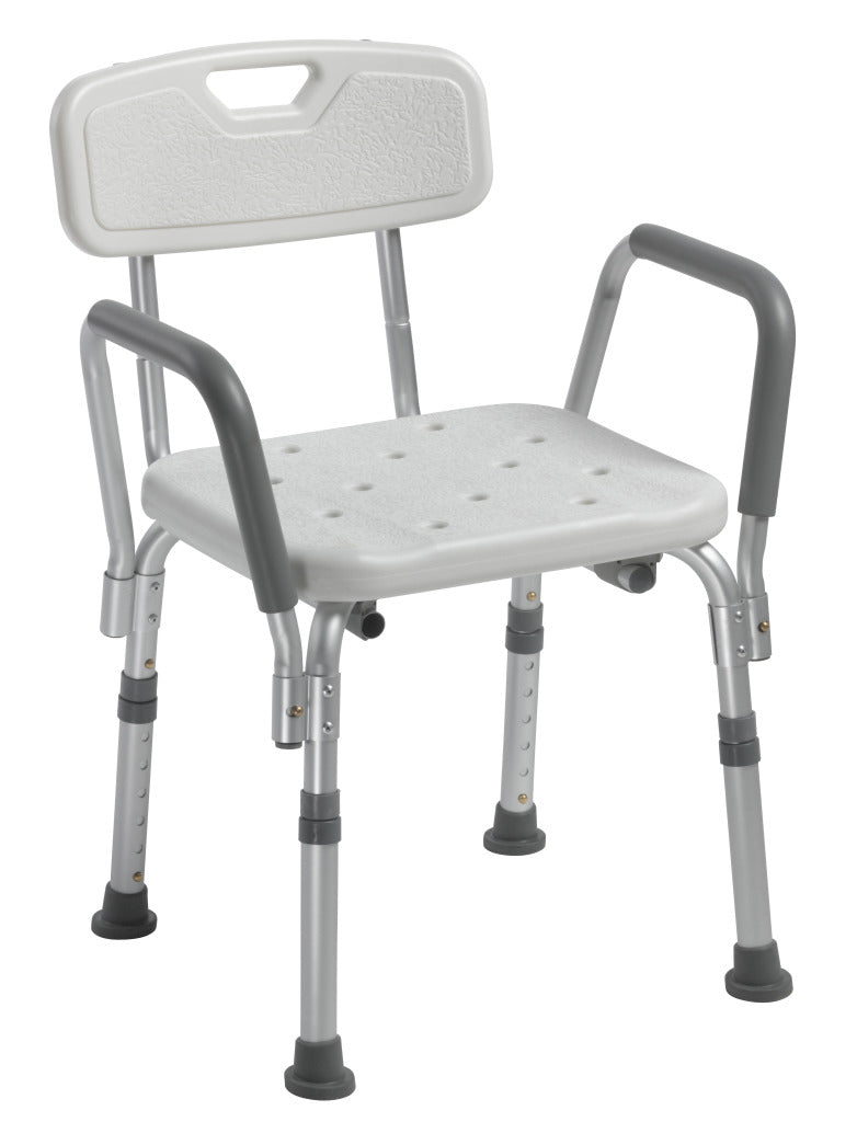 Shower Chair w/Back & Removable Arms