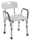 Shower Chair w/Back & Removable Arms