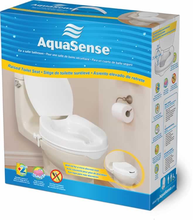 Aquasense Raised Toilet Seat Round