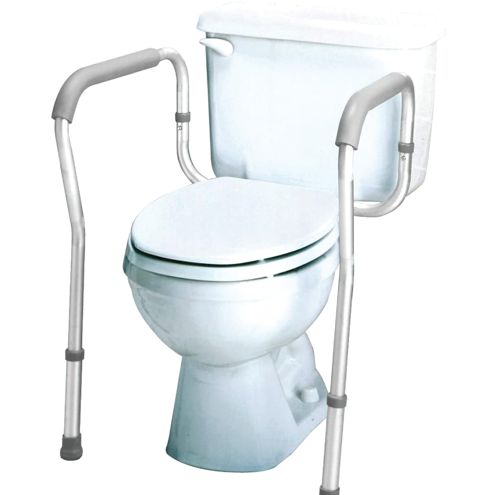 Toilet frame with outlet seat